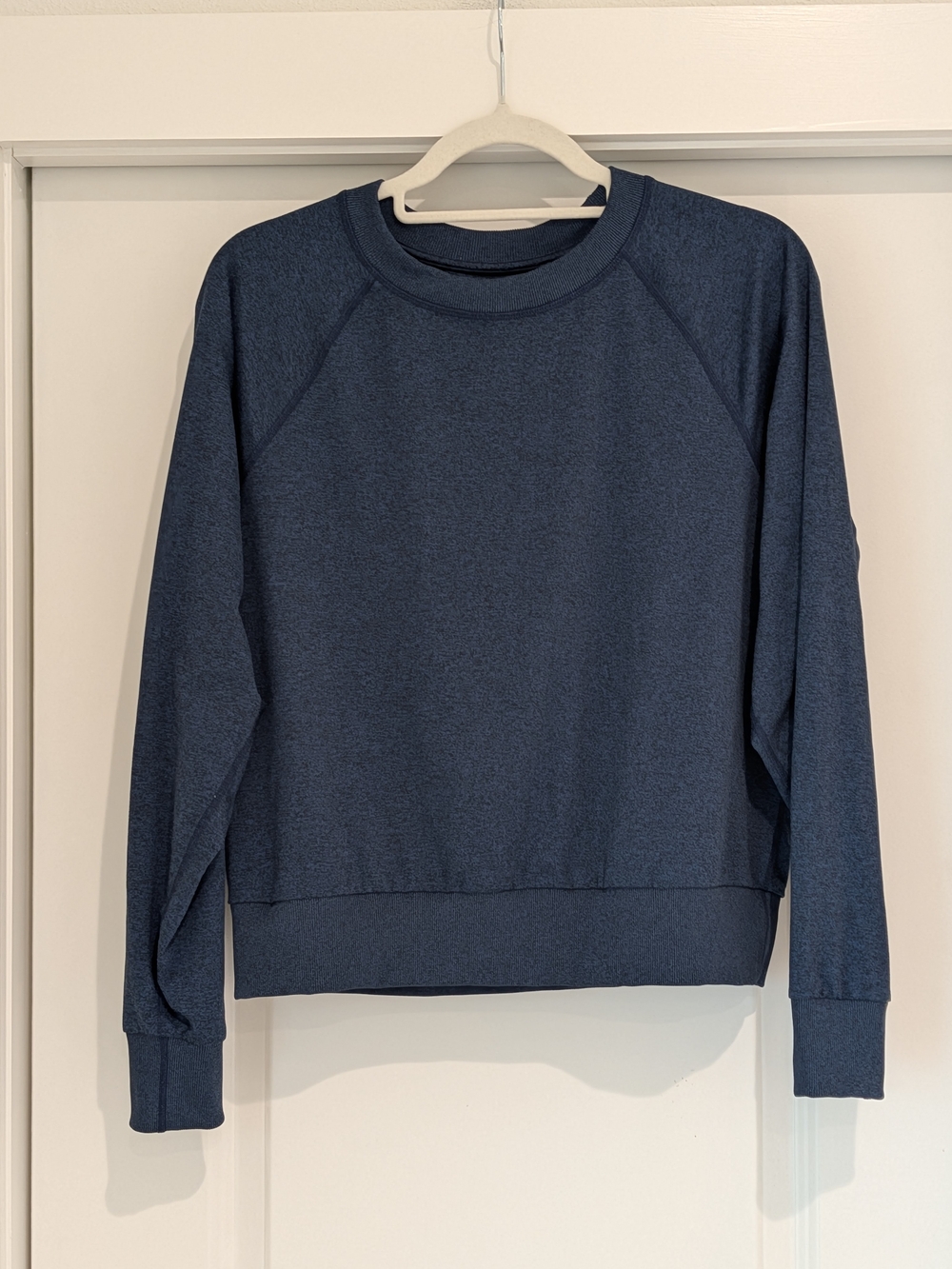 Quince Flowknit Navy Crewneck Pull Over Sweatshirt Athletic Sweater Size S